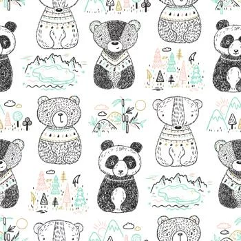 Tapeta Misie Panda Drzewa - obrazek 2