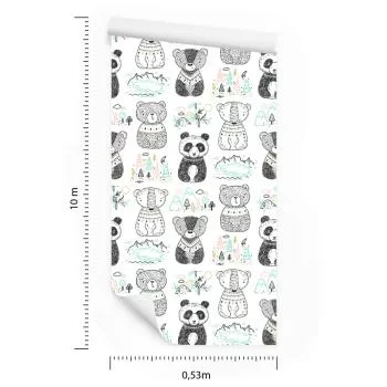 Tapeta Misie Panda Drzewa - obrazek 3