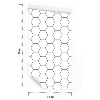 Tapeta Wzór Geometryczny - Sześciokąt - obrazek 3