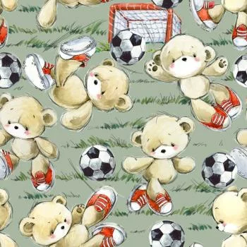 Tapeta Piłka Nożna Boisko Misie, Do Pokoju Chłopca - obrazek 2