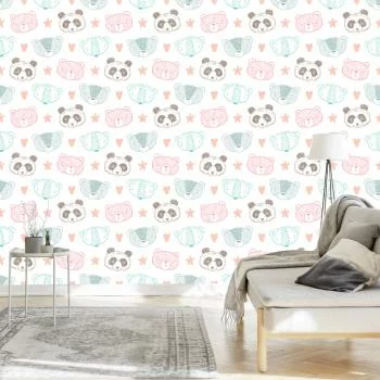 Tapeta Misie Panda Niedźwiadki