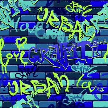 Tapeta Graffiti Na Murze - obrazek 2