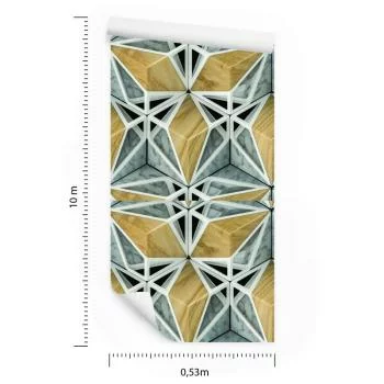 Tapeta 3D Drewno Marmur - obrazek 3