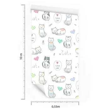 Tapeta Dla Dzieci – Wesołe Kotki - obrazek 3