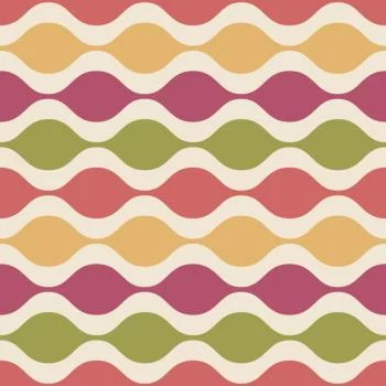 Tapeta Fale W Stylu Retro - obrazek 2