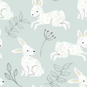 Tapeta Króliki Wśród Roślin - obrazek 2