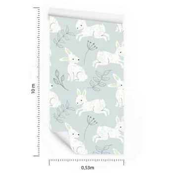 Tapeta Króliki Wśród Roślin - obrazek 3