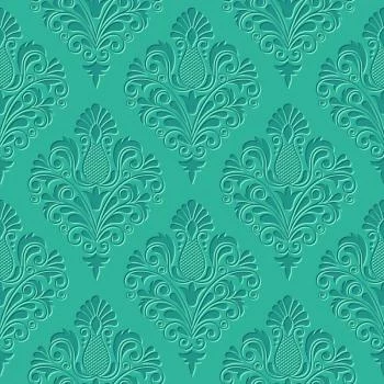 Tapeta Turkusowe Ornamenty - Efekt 3D - obrazek 2