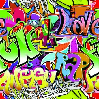 Tapeta Kolorowe Graffiti - obrazek 2
