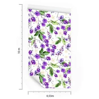 Tapeta Do Kuchni, Owoce, Liście, Kwiaty - obrazek 3