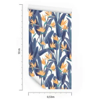 Tapeta Kwiaty Rajskie Ptaki - obrazek 3