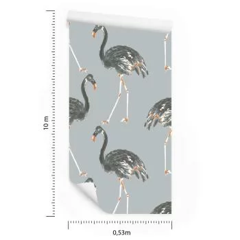 Tapeta – Flamingi Jak Malowane - obrazek 3