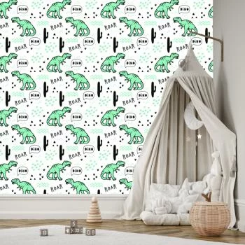 Tapeta W Dinozaury, Kaktusy, Do Pokoju Dziecka