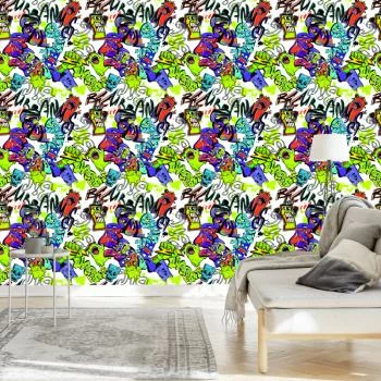 Tapeta Graffiti Z Kolorowymi Potworami