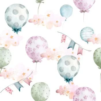 Tapeta Balony W Delikatnych Kolorach - obrazek 2