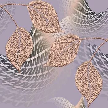 Tapeta Z Głębią, 3D, Optyczna, Liście, Do Sypialni - obrazek 2