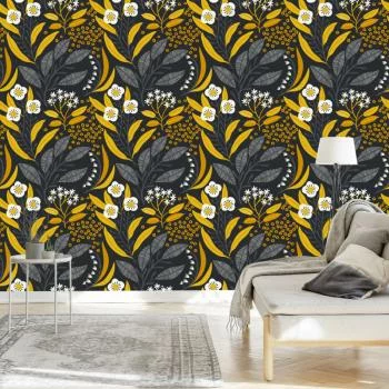 Tapeta Roślinność W Stylu Retro