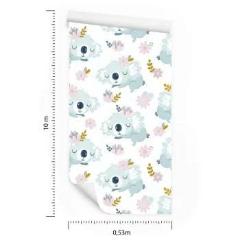 Tapeta Misie Koala Kwiaty - obrazek 3