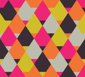 Tapeta Geometryczna - Kolorowe Romby - obrazek 2
