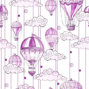 Tapeta Balony W Odcieniach Fioletu - obrazek 2
