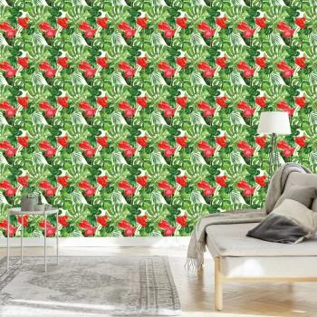 Tapeta Czerwone Kwiaty