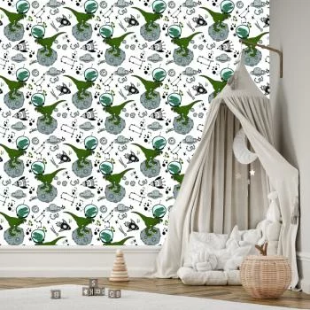 Tapeta Do Pokoju Dziecka, Dinozaury Kosmos Gwiazdy