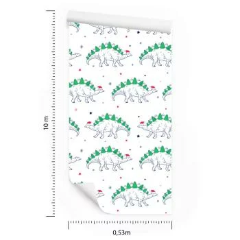 Tapeta Do Pokoju Dziecka, Dinozaury Drzewa - obrazek 3