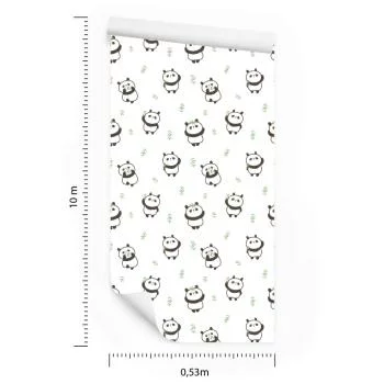 Tapeta Pandy Z Liśćmi W Tle - obrazek 3