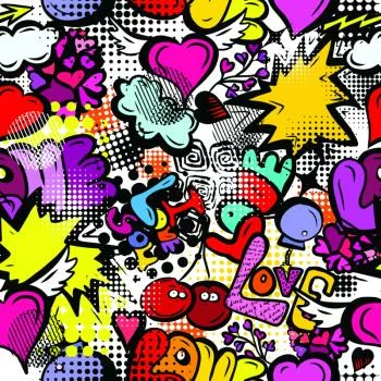 Tapeta Graffiti Z Wiśniami - obrazek 2