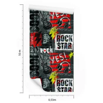 Tapeta Rock W Stylu Graffiti - obrazek 3