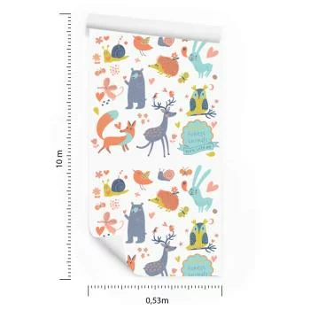 Tapeta Dla Dzieci - Urocze Leśne Zwierzęta - obrazek 3