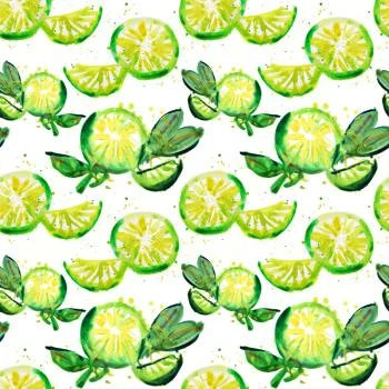 Tapeta Do Kuchni, Owoce, Limonki, Liście - obrazek 2