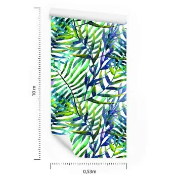 Tapeta Liście Palmowe - Akwarela - obrazek 3