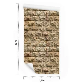 Tapeta Kamienny Mur - Efekt 3D - obrazek 3