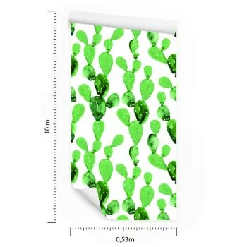 Tapeta Kwiaty Kaktus Akwarela - obrazek 3