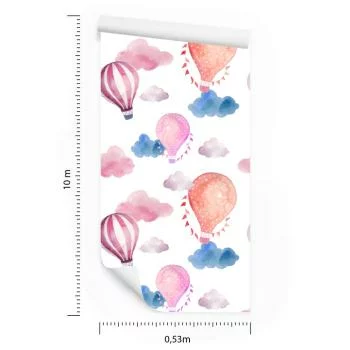 Tapeta Balony Na Tle Kolorowych Chmur - obrazek 3