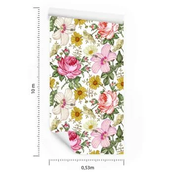 Tapeta Do Sypialni W Kwiaty - obrazek 3