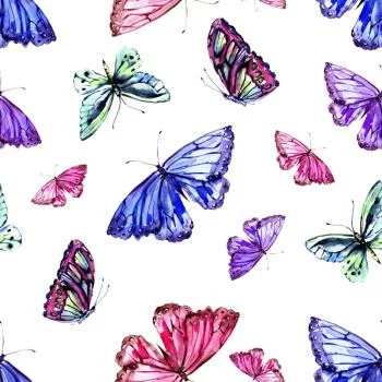 Tapeta Kolorowe Motyle Natura, Pokój Dziecięcy - obrazek 2