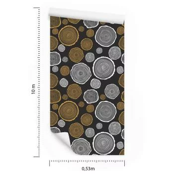 Tapeta Drewniane Okręgi - obrazek 3