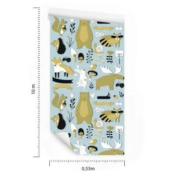 Tapeta Dla Dzieci – Leśne Zwierzątka I Przyjaciele - obrazek 3