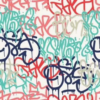 Tapeta Pastelowe Graffiti - obrazek 2
