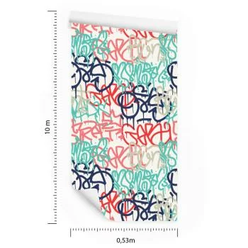 Tapeta Pastelowe Graffiti - obrazek 3