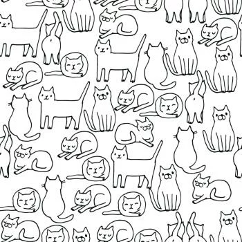 Tapeta Koty W Czerni I Bieli - obrazek 2