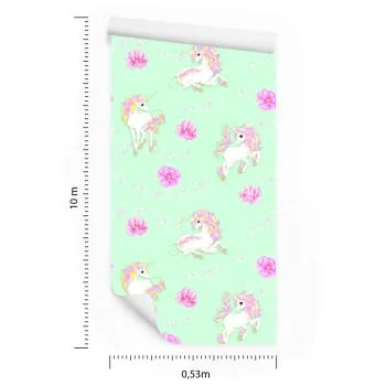 Tapeta Dla Dzieci - Fantastyczne Jednorożce - obrazek 3