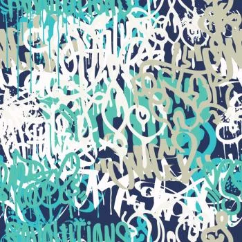 Tapeta Graffiti W Odcieniach Niebieskiego - obrazek 2