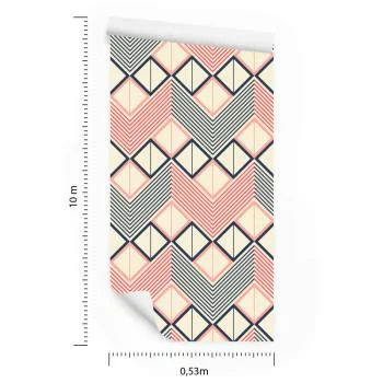 Tapeta Geometryczne Wzory W Stylu Retro - obrazek 3