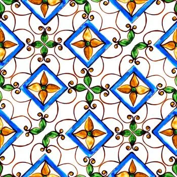 Tapeta Do Jadalni, Kuchni Orientalna Mozaika Wzory - obrazek 2