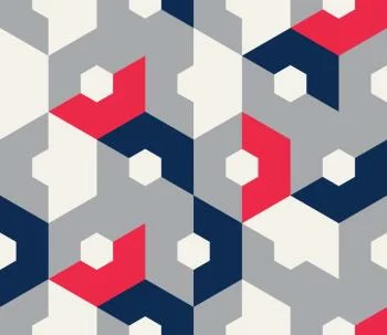 Tapeta Geometryczna - Abstrakcyjne Sześciokąty - obrazek 2
