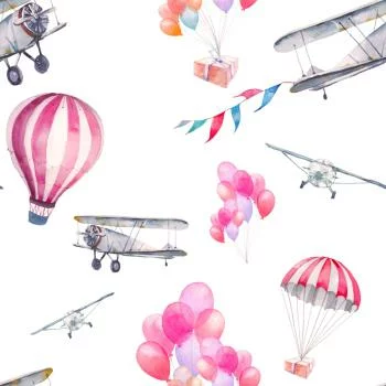 Tapeta Balony I Samoloty Na Niebie - obrazek 2