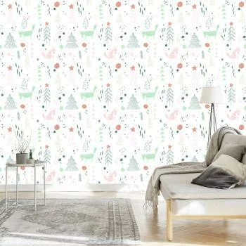 Tapeta Dla Dzieci – Lisy W Lesie